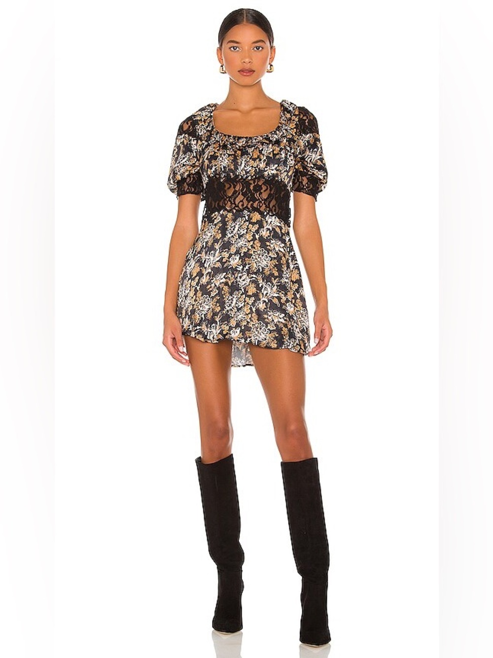 Free People Lucie Minidress in Black Combo - Picture 3 of 6